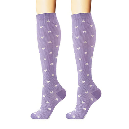 Chaussettes de compression à rayures, à pois et de couleur unie (6 paires) - image 4