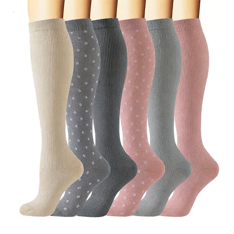 Chaussettes de compression minimalistes et unies (6 paires) - Multicolore - L/XL - image 0
