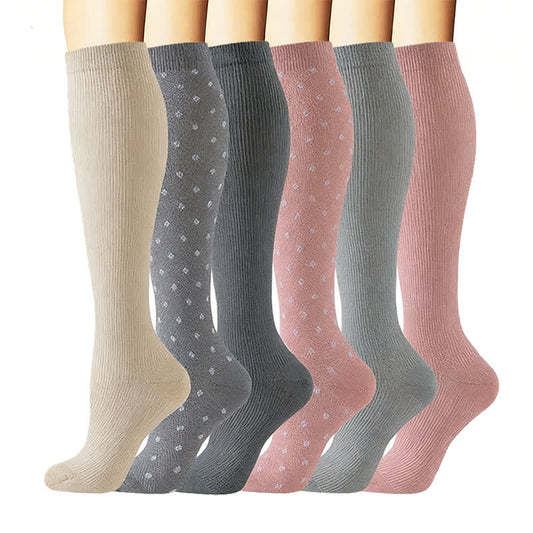 Chaussettes de compression minimalistes et unies (6 paires) - Multicolore - L/XL - image 0