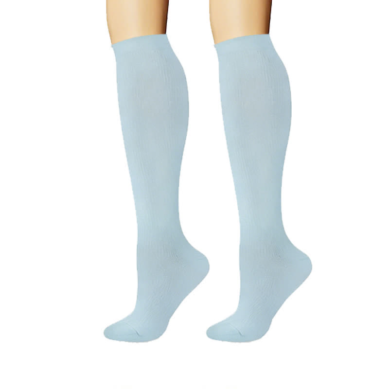 Chaussettes de compression douces et propres, de couleur unie (6 paires) - image 1