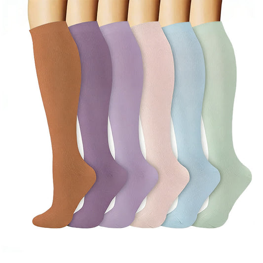 Chaussettes de compression douces et propres, de couleur unie (6 paires) - Multicolore - L/XL - image 0