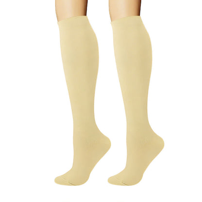 Chaussettes de compression minimalistes unies pastel (6 paires) - image 1