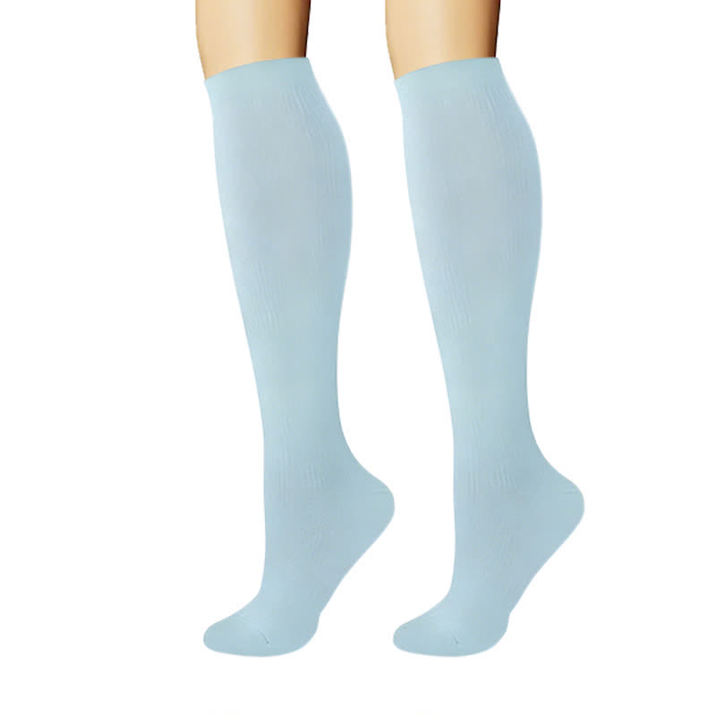 Chaussettes de compression minimalistes unies pastel (6 paires) - image 3