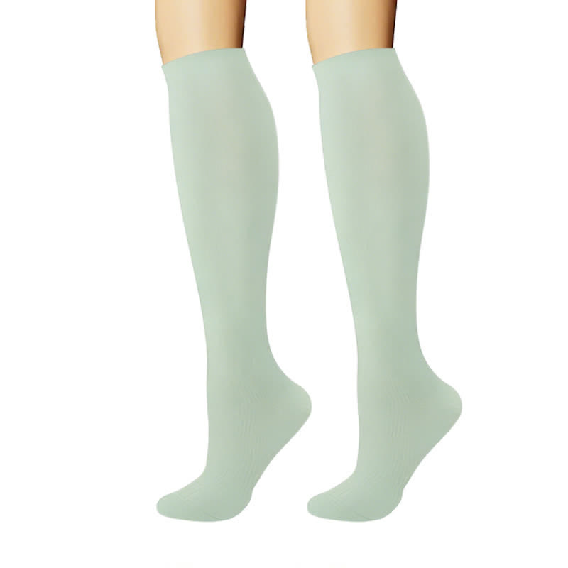 Chaussettes de compression minimalistes unies pastel (6 paires) - image 2