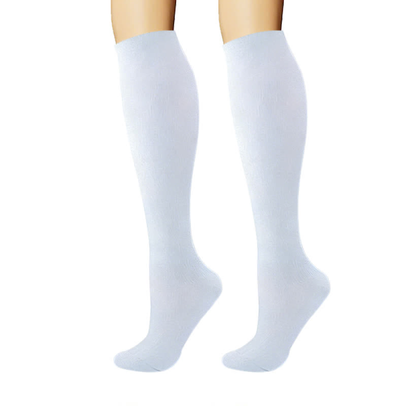 Chaussettes de compression minimalistes unies pastel (6 paires) - image 5