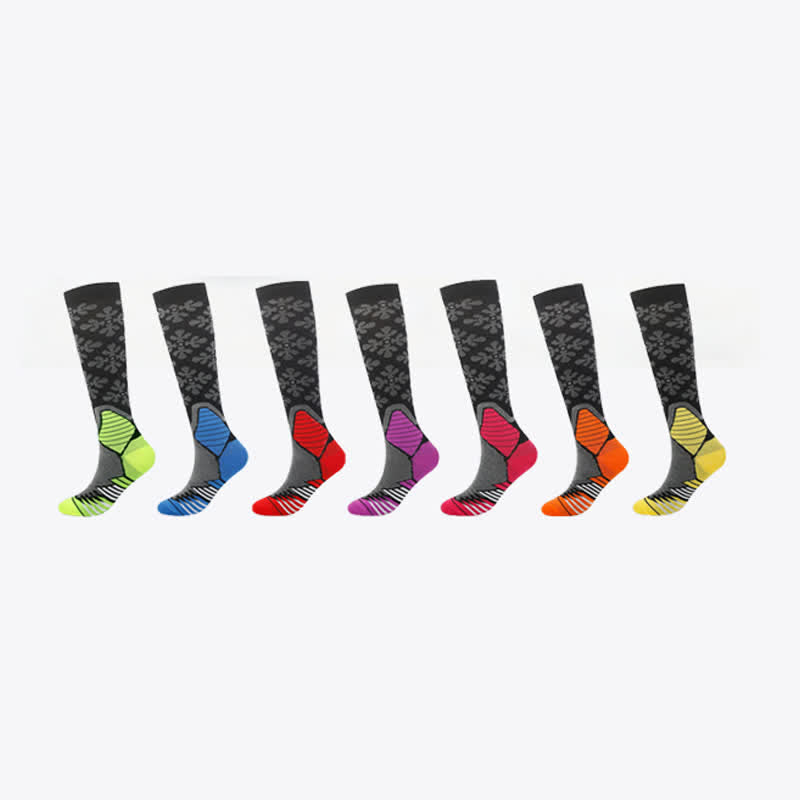 Chaussettes de compression à imprimé flocons de neige (5 paires) - image 8