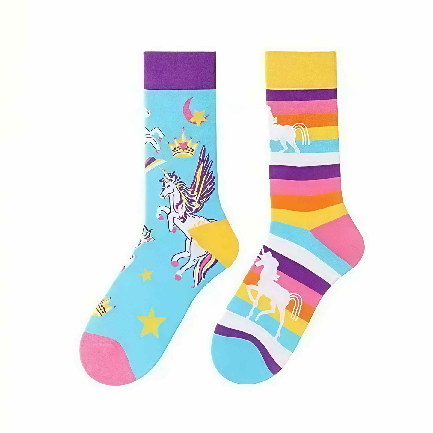 Chaussettes licorne arc-en-ciel - image 1