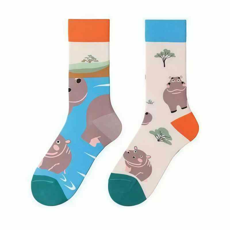 Chaussettes Hippo Cartoon Quarter - image 1
