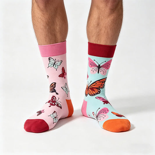 Chaussettes courtes papillon ludiques - Rose - EU36-43(US3-9) - image 0