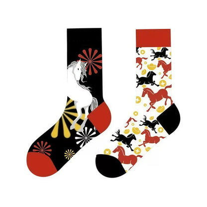 Chaussettes à motif cheval - image 1