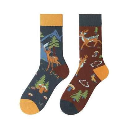 Chaussettes courtes à motif de cerf de la forêt - image 1