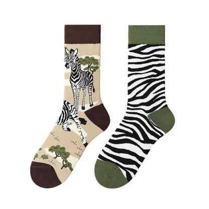 Chaussettes courtes zèbre des steppes ludiques - image 1