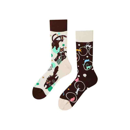 Chaussettes à motif chat joueur - image 1