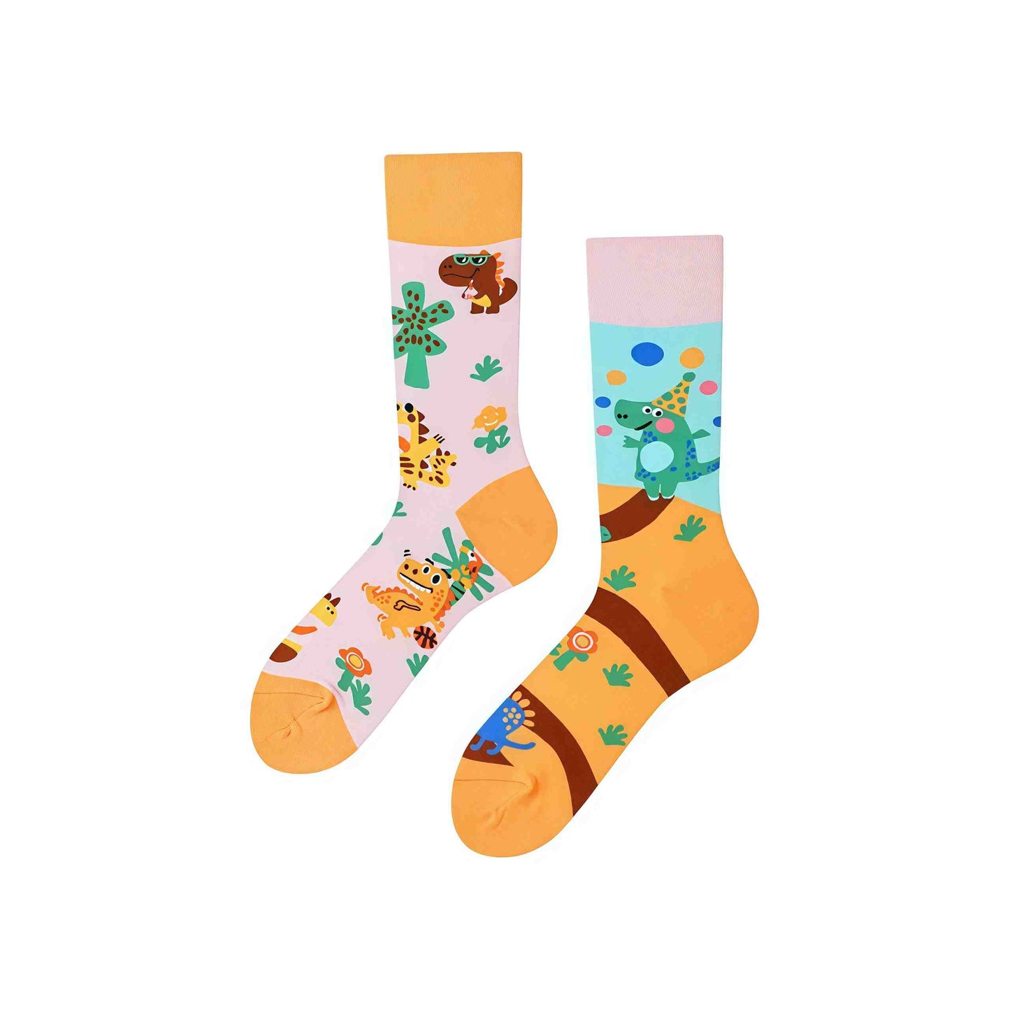 Chaussettes à motifs de dinosaures ludiques - image 1