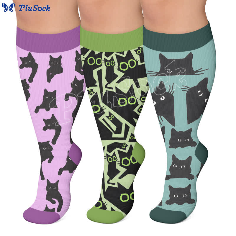 Chaussettes de compression Lazy Cat grande taille - image 0