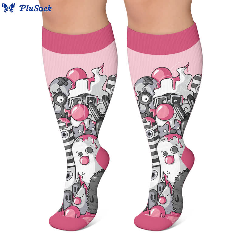 Chaussettes de compression Monster hautes grandes tailles - image 3