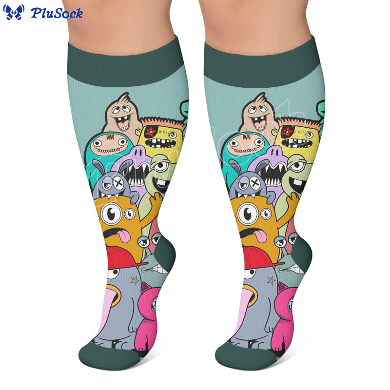 Chaussettes de compression Monster hautes grandes tailles - image 4