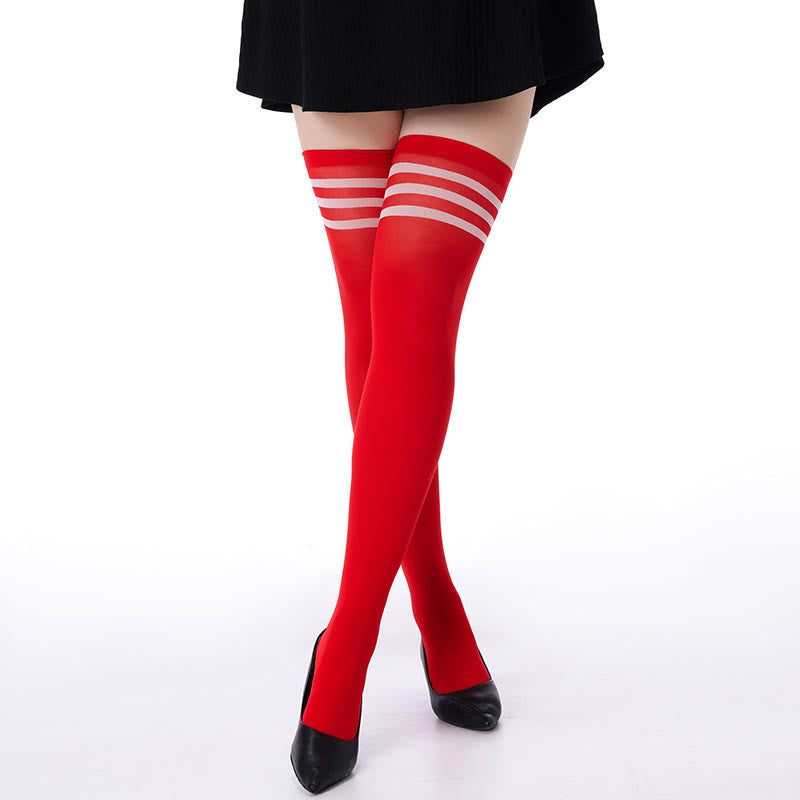 Chaussettes hautes à trois rayures (2 paires) - image 7