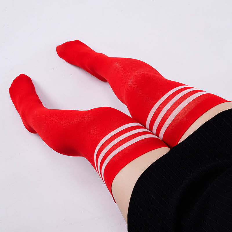 Chaussettes hautes à trois rayures (2 paires) - image 3