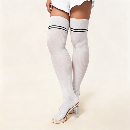 Chaussettes hautes de couleur bonbon - Blanc-A - One Size - image 18