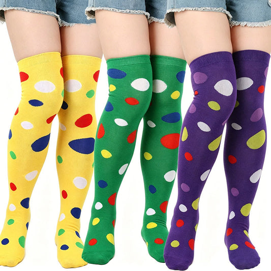 Chaussettes hautes à pois (3 paires) - image 0