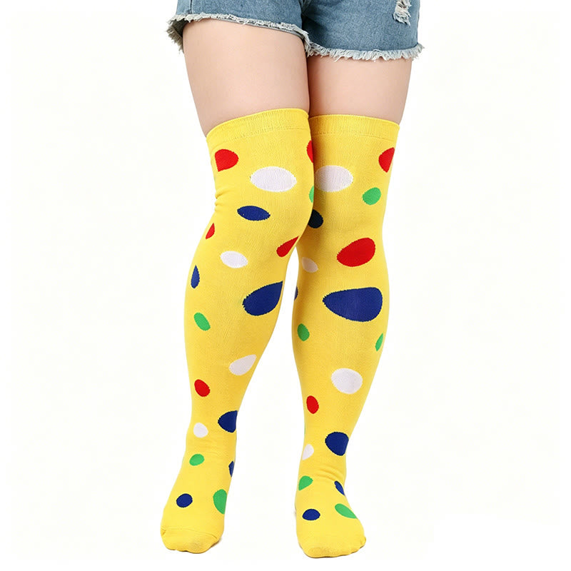 Chaussettes hautes à pois (3 paires) - Jaune - One Size - image 7