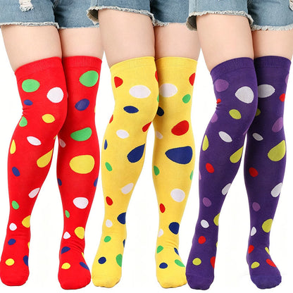 Chaussettes hautes à pois (3 paires) - image 1