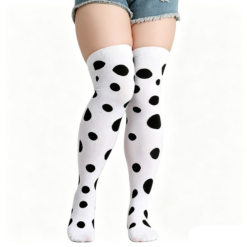 Chaussettes hautes à pois (3 paires) - Blanc - One Size - image 4