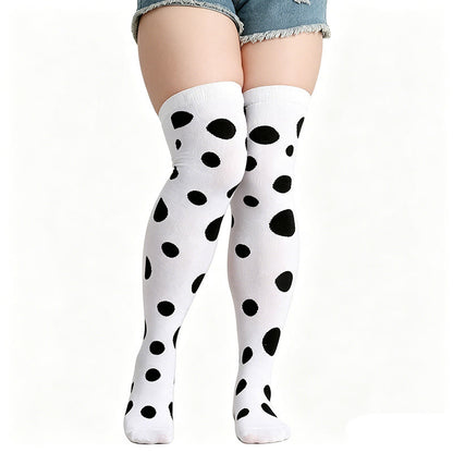 Chaussettes hautes à pois (3 paires) - Blanc - One Size - image 4