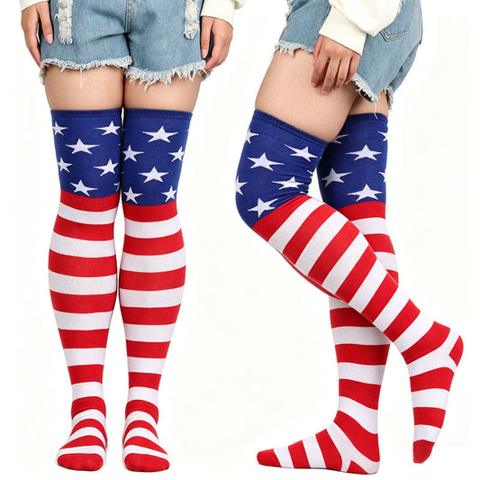 Chaussettes hautes à rayures étoilées (3 paires) - image 0