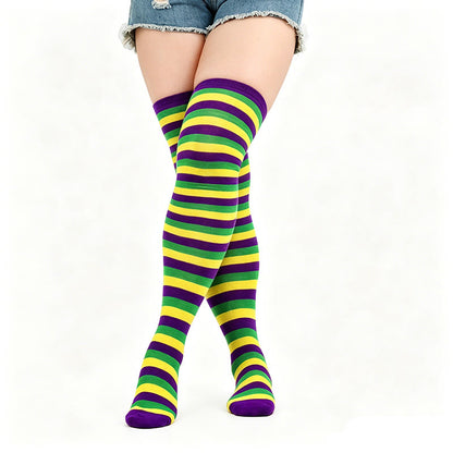 Chaussettes hautes à rayures étoilées (3 paires) - B - One Size - image 3