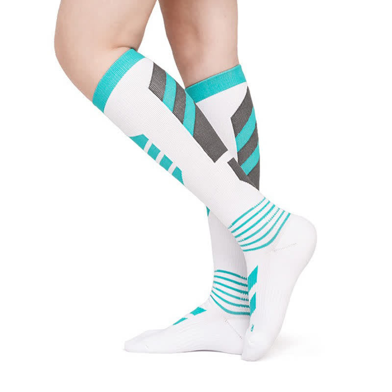 Chaussettes de compression colorées et respirantes - Bleu - S/M - image 2