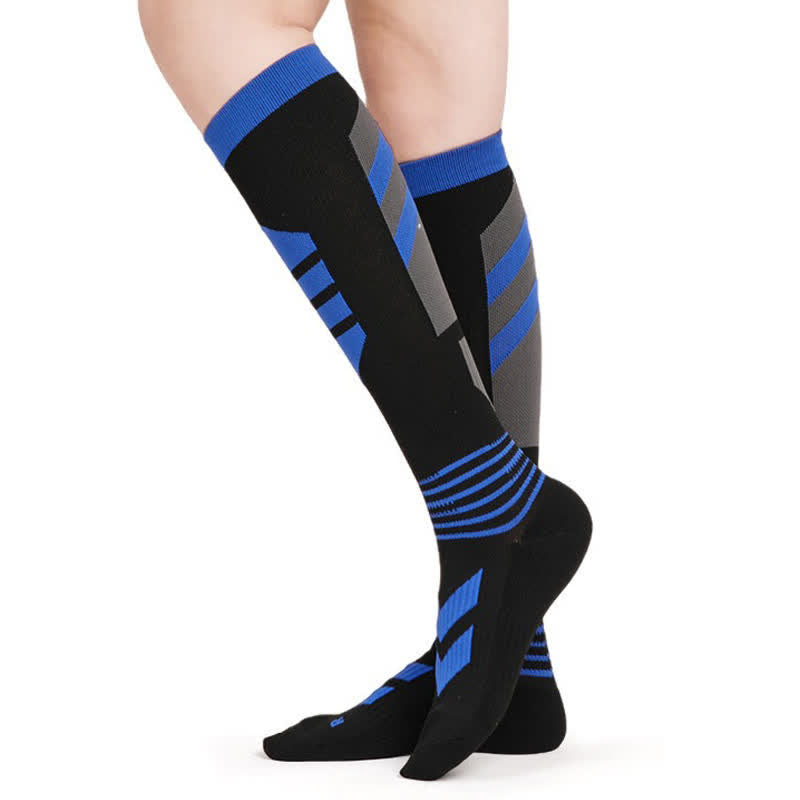Chaussettes de compression colorées et respirantes - Noir - S/M - image 1