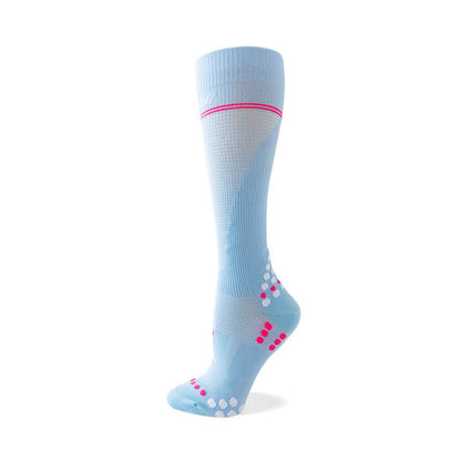 Chaussettes de compression montantes en maille gaufrée - Bleu ciel - EU36-42(US3-8.5) - image 3