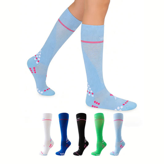 Chaussettes de compression montantes en maille gaufrée - image 0