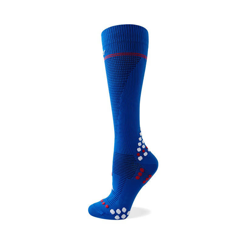 Chaussettes de compression montantes en maille gaufrée - Bleu - EU36-42(US3-8.5) - image 5