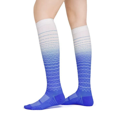 Chaussettes de compression à ondes progressives - Bleu royal - S/M - image 1