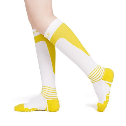 Chaussettes de compression à rayures dégradées - Jaune - EU36-42(US3-8.5) - image 3