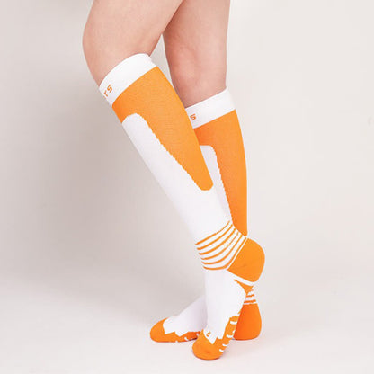 Chaussettes de compression à rayures dégradées - Orange - EU36-42(US3-8.5) - image 4