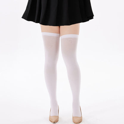 Chaussettes hautes gainantes de couleur unie (2 paires) - Blanc - One Size - image 8