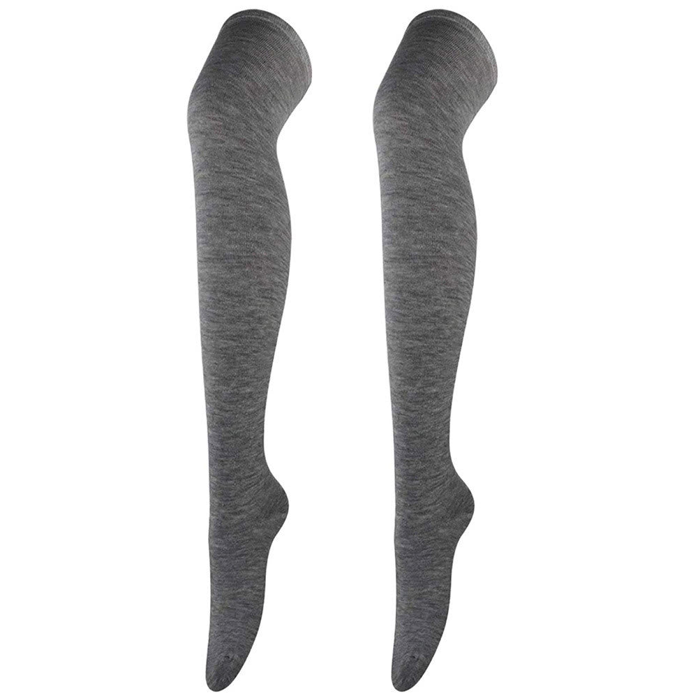 Chaussettes hautes souples et décontractées (6 paires) - Gris foncé - One Size - image 9