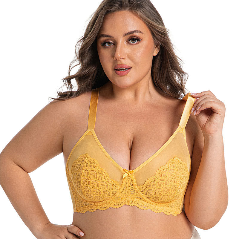 Soutien-gorge à couvrance totale, confortable et en dentelle offrant un bon maintien - image 1