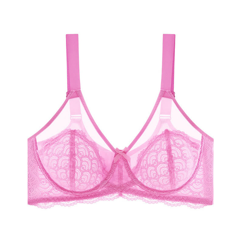 Soutien-gorge à couvrance totale, confortable et en dentelle offrant un bon maintien - Rose - 46 - F - image 7