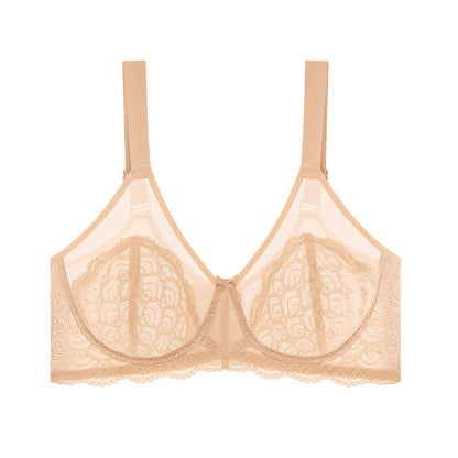 Soutien-gorge à couvrance totale, confortable et en dentelle offrant un bon maintien - Nu - 46 - F - image 6