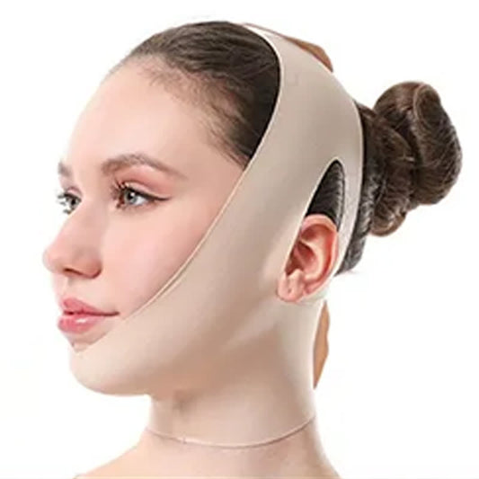 Bandage facial élastique raffermissant et extensible pour le teint - Nu - One Size - image 0