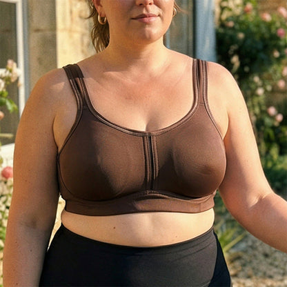 Soutien-gorge sans armatures à col rond et bretelles larges - image 1
