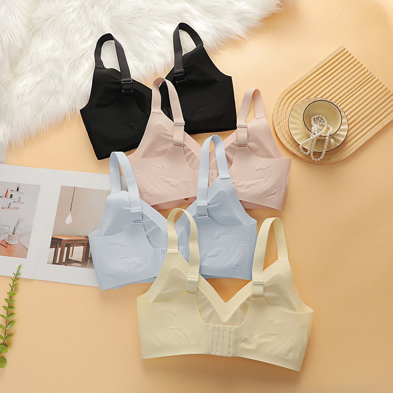 Soutien-gorge sans armatures à col en V souple et sans coutures - image 9