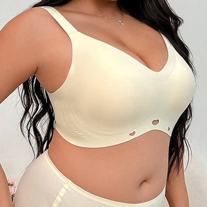Soutien-gorge sans armatures à col en V souple et sans coutures - image 3