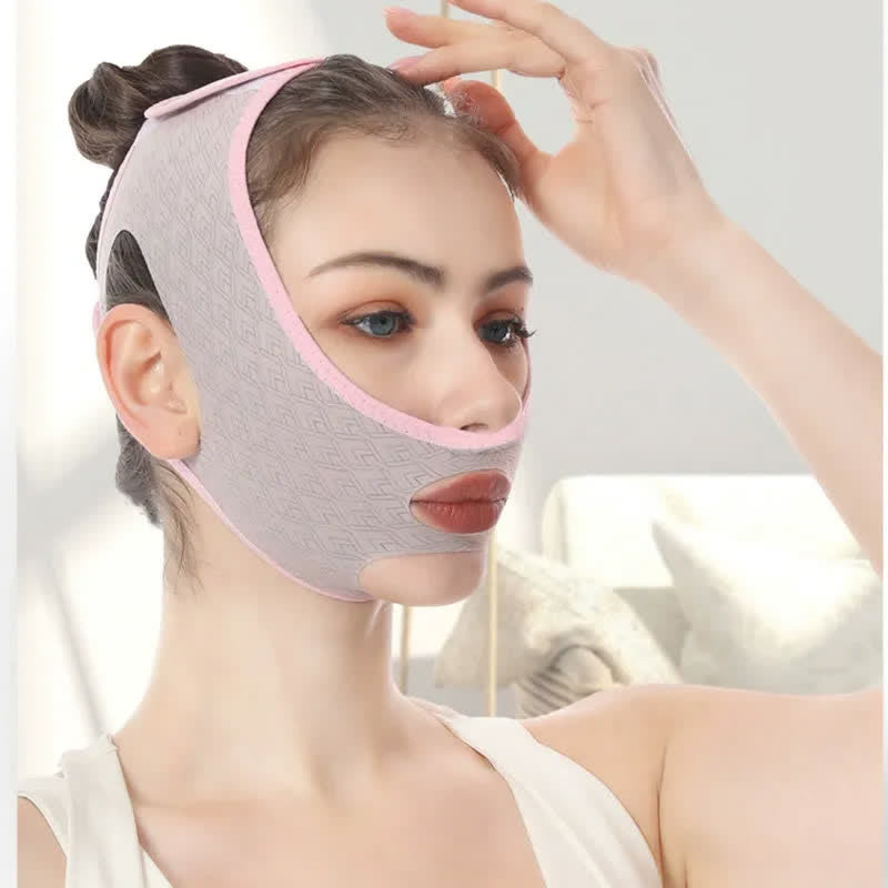 Bandage facial élastique ComfortFit en forme de V pour muscle masséter - image 2