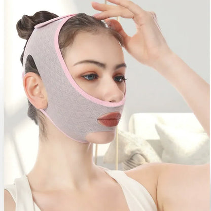 Bandage facial élastique ComfortFit en forme de V pour muscle masséter - image 2